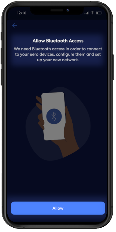 Option to allow access to Bluetooth in the Eero App