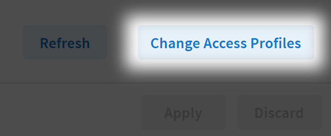 Fritz! interface with the option for Change Access Profiles highlighted