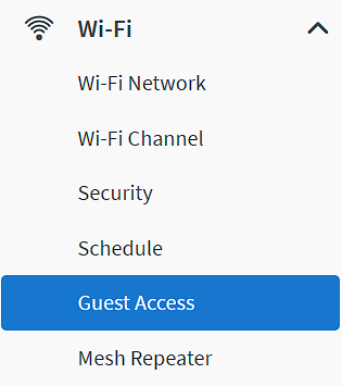 FRITZ!Box  Wi-Fi Guest Access Menu | Zen internet